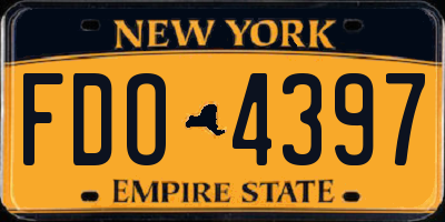 NY license plate FDO4397