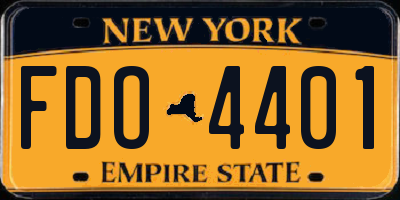 NY license plate FDO4401