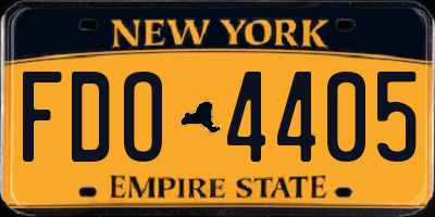 NY license plate FDO4405
