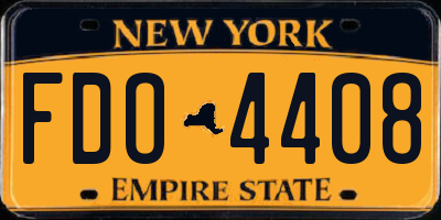 NY license plate FDO4408