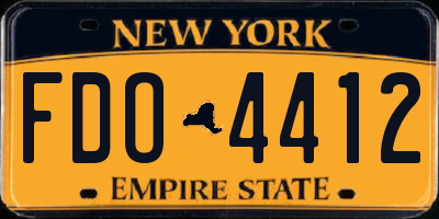 NY license plate FDO4412