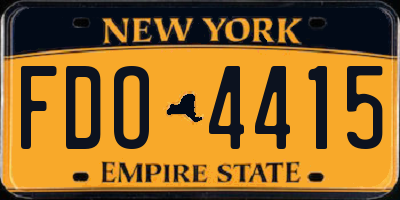 NY license plate FDO4415