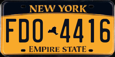 NY license plate FDO4416