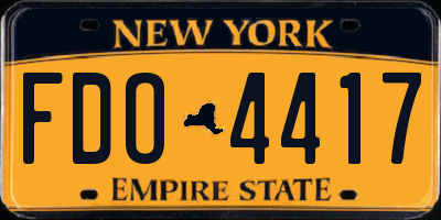 NY license plate FDO4417