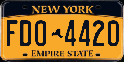 NY license plate FDO4420