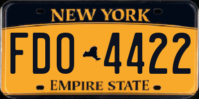 NY license plate FDO4422
