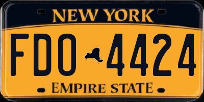 NY license plate FDO4424