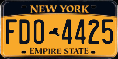 NY license plate FDO4425