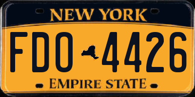 NY license plate FDO4426
