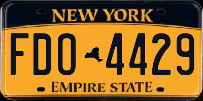 NY license plate FDO4429