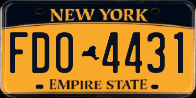 NY license plate FDO4431