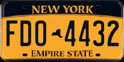 NY license plate FDO4432