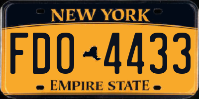 NY license plate FDO4433