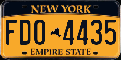 NY license plate FDO4435