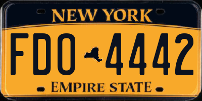 NY license plate FDO4442
