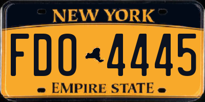 NY license plate FDO4445