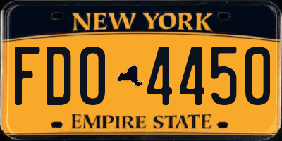 NY license plate FDO4450