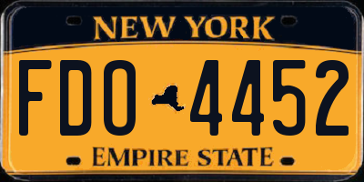 NY license plate FDO4452
