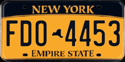 NY license plate FDO4453