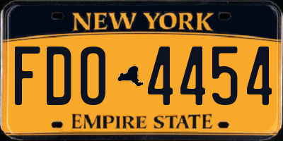 NY license plate FDO4454