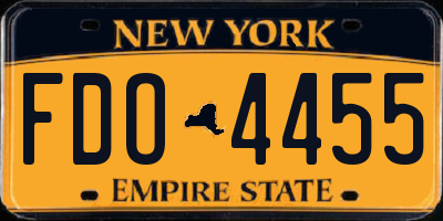 NY license plate FDO4455