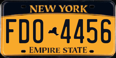 NY license plate FDO4456