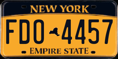 NY license plate FDO4457