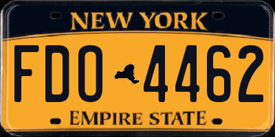 NY license plate FDO4462