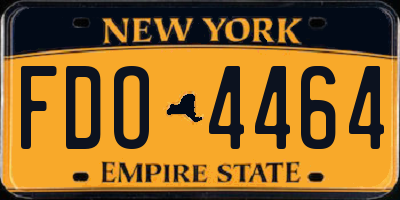 NY license plate FDO4464