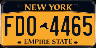 NY license plate FDO4465