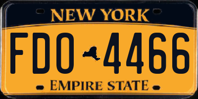 NY license plate FDO4466