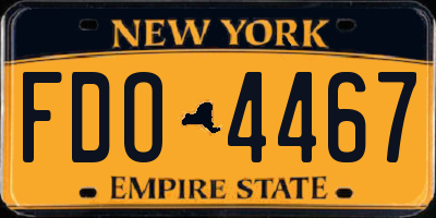 NY license plate FDO4467