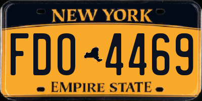 NY license plate FDO4469
