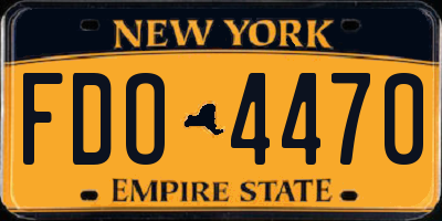 NY license plate FDO4470