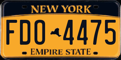 NY license plate FDO4475