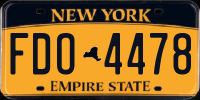 NY license plate FDO4478