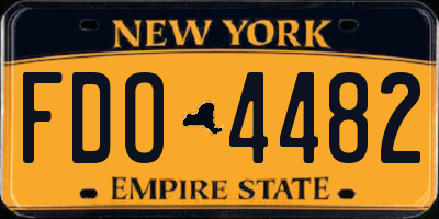 NY license plate FDO4482