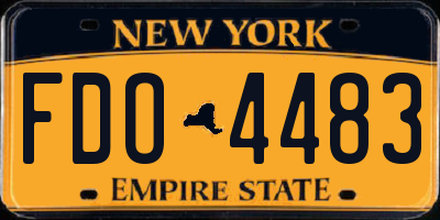 NY license plate FDO4483