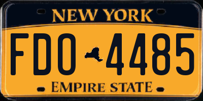 NY license plate FDO4485