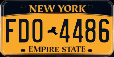 NY license plate FDO4486