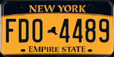 NY license plate FDO4489