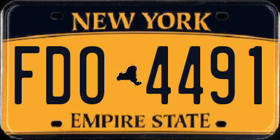 NY license plate FDO4491