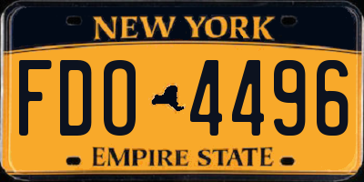 NY license plate FDO4496