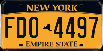 NY license plate FDO4497