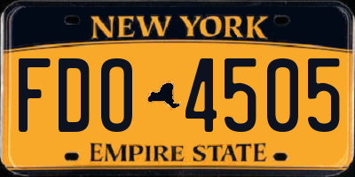 NY license plate FDO4505