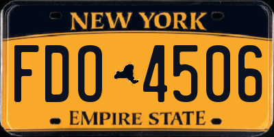 NY license plate FDO4506