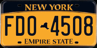 NY license plate FDO4508