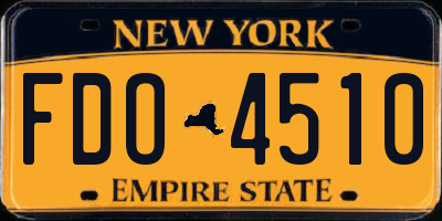 NY license plate FDO4510
