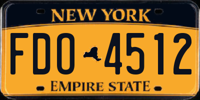 NY license plate FDO4512