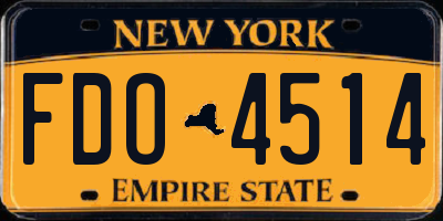 NY license plate FDO4514